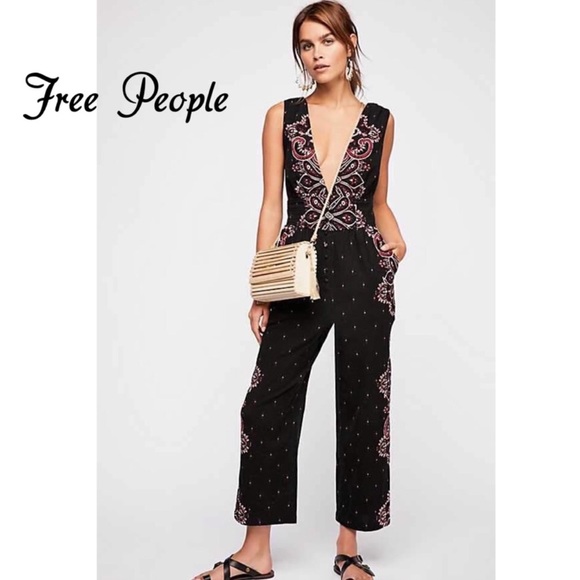 Free People Pants - Free People Black Setting Sun Jumpsuit